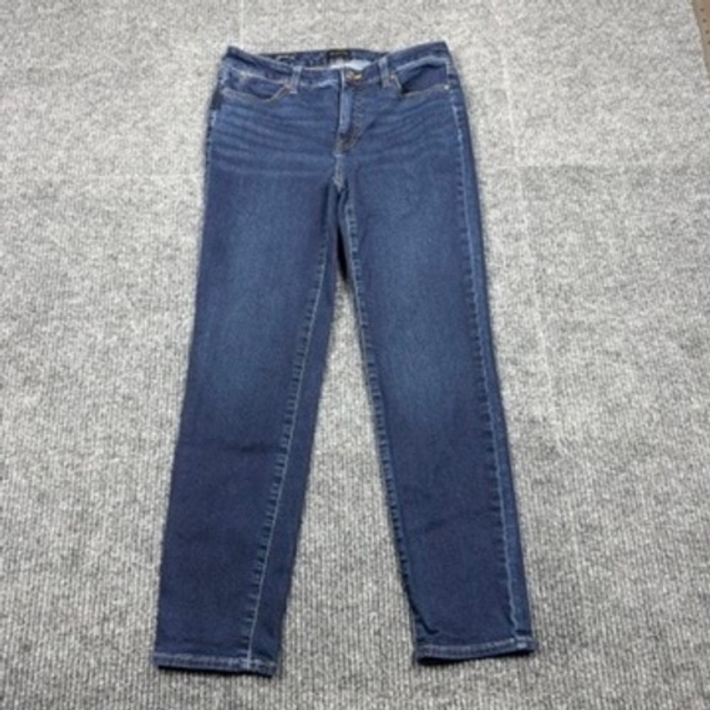 Talbots Slim Ankle Jeans Womens 6 Torrance Wash Dark Blue Denim Stretch 30x28